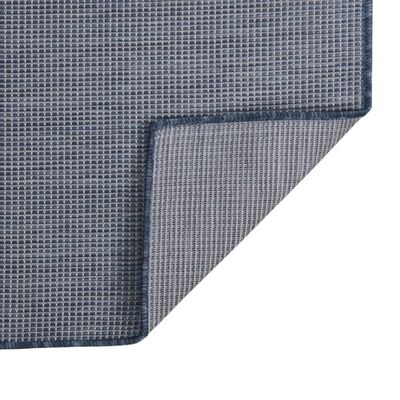 vidaXL Venkovní hladce tkaný koberec 160x230 cm modrá