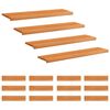 vidaXL Schodi&scaron;ťov&eacute; n&aacute;&scaron;lapy 16 ks 120 x 25 x 2 cm Světle hněd&aacute;