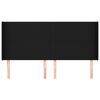 vidaXL Čelo postele typu u&scaron;&aacute;k čern&eacute; 203x16x118/128 cm textil