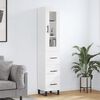 vidaXL Skř&iacute;ň highboard b&iacute;l&aacute; 34,5 x 34 x 180 cm kompozitn&iacute; dřevo
