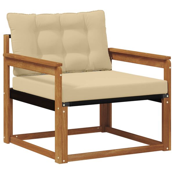 vidaXL Venkovn&iacute; pohovkov&aacute; souprava Masivn&iacute; ak&aacute;ciov&eacute; dřevo a Textilene