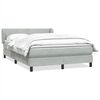 vidaXL Box spring postel s matrac&iacute; světle &scaron;ed&aacute; 140x210 cm samet