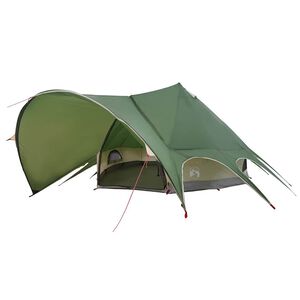 vidaXL Teepee stan pro 9 osob Zelen&aacute; a &scaron;ed&aacute; 502 x 502 x 297 cm