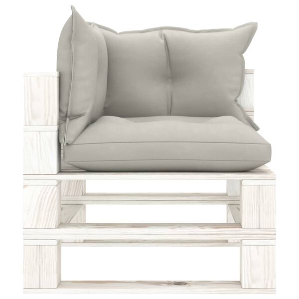 vidaXL 5d&iacute;ln&aacute; zahradn&iacute; sedac&iacute; souprava z palet s taupe podu&scaron;kami dřevo