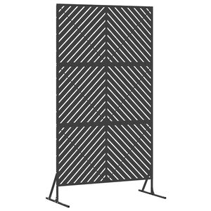 vidaXL Obrazovka pro soukrom&iacute; 100 x 50 x 180 cm Ocel Čern&aacute;