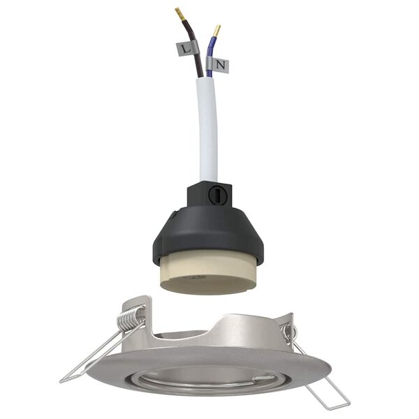 vidaXL Spotlights s reflektory 6 pcs Stříbrná 9 x 9 cm kov