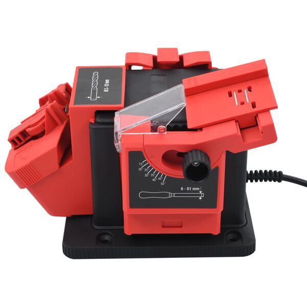 vidaXL Elektrick&aacute; bruska na vrt&aacute;ky HSS, nože a nůžky 3 n&aacute;stavce