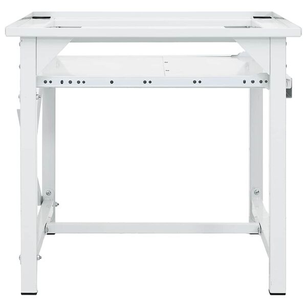 vidaXL Podstavec pod pračku s v&yacute;suvnou polic&iacute; b&iacute;l&yacute;