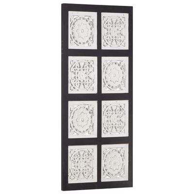 vidaXL Ručně vyřezávaný nástěnný panel MDF 40x80x1,5 cm černý a bílý