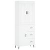 vidaXL Skř&iacute;ň highboard b&iacute;l&aacute; 69,5 x 34 x 180 cm kompozitn&iacute; dřevo