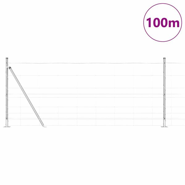 vidaXL Plotov&yacute; sloupek. Pozinkovan&yacute; 100 x 1 m Ocel