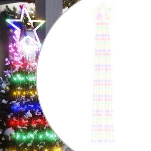 vidaXL Světla na v&aacute;nočn&iacute; stromek 320 barevn&yacute;ch LED 375 cm