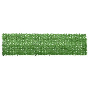 vidaXL Balk&oacute;nov&aacute; z&aacute;stěna s zelen&yacute;mi listy 400 x 100 cm