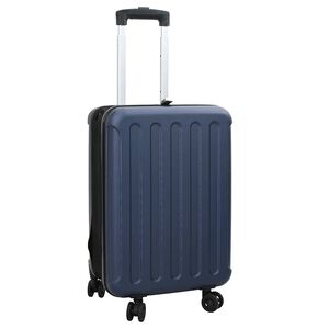 vidaXL Kufr se z&aacute;mkem Tmavě moddr&aacute; 34 x 23 x 55.5 cm ABS plast
