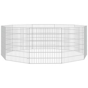 vidaXL Ohr&aacute;dka pro zv&iacute;řata 10 panelů 54 x 60 cm pozinkovan&eacute; železo