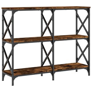 vidaXL Konzolov&yacute; stolek kouřov&yacute; dub 100x28x80,5 cm kompozitn&iacute; dřevo