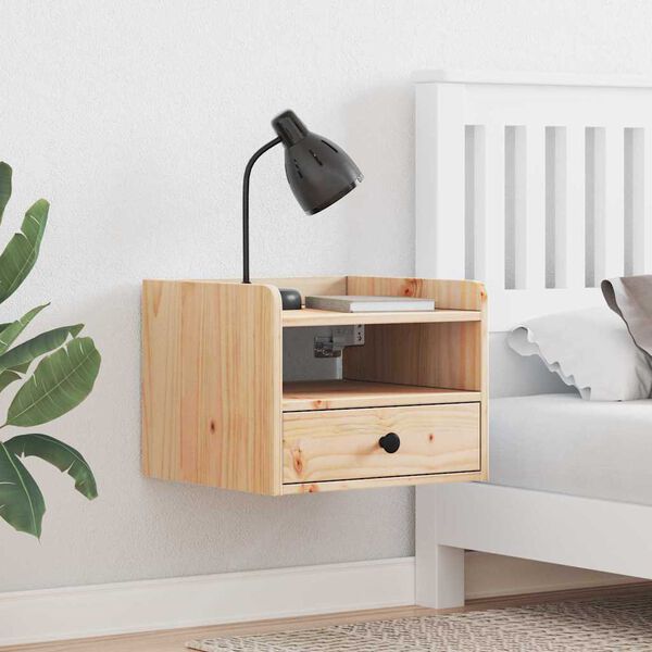 vidaXL Nočn&iacute; stolek Hněd&aacute; 38 x 36 x 29,5 cm Masivn&iacute; borovicov&eacute; dřevo