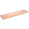 vidaXL N&aacute;stěnn&aacute; police hněd&aacute; 120x30x(2-4)cm o&scaron;etřen&yacute; masivn&iacute; dub