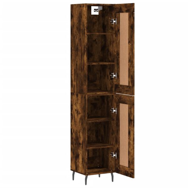 vidaXL Skř&iacute;ň highboard kouřov&yacute; dub 34,5 x 34 x 180 cm kompozitn&iacute; dřevo