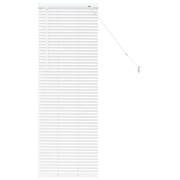 vidaXL Žaluzie na okno se z&aacute;clonami B&iacute;l&aacute; Hlin&iacute;k