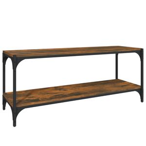 vidaXL TV skř&iacute;ňka kouřov&yacute; dub 100 x 33 x 41 cm kompozitn&iacute; dřevo a ocel