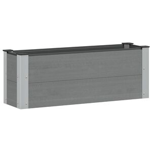 vidaXL Zahradn&iacute; vyv&yacute;&scaron;en&yacute; z&aacute;hon &Scaron;ed&aacute; 100 x 30 x 36 cm WPC a hlin&iacute;k