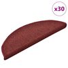 vidaXL Schodov&eacute; rohože 30 ks 56 x 17 x 3 cm bord&oacute; půlkulat&eacute;