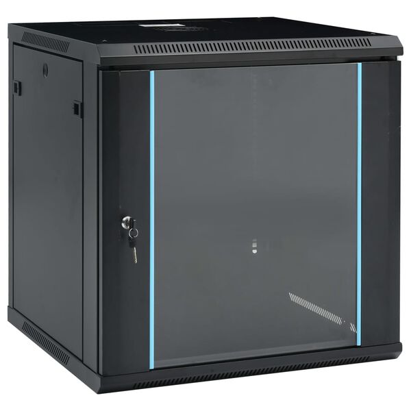 vidaXL Nástěnná síťová rozvodná skříň 12U 19" IP20 600 x 600 x 640 mm