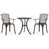 vidaXL 3d&iacute;ln&yacute; bistro set lit&yacute; hlin&iacute;k bronzov&yacute;