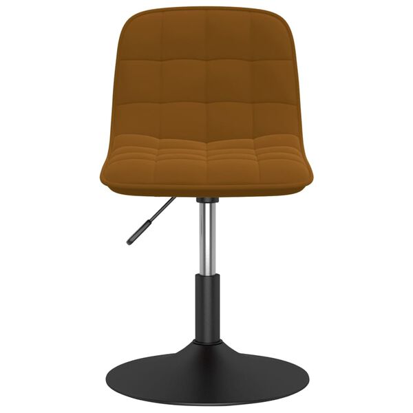 vidaXL Otočn&aacute; j&iacute;deln&iacute; židle hněd&aacute; samet