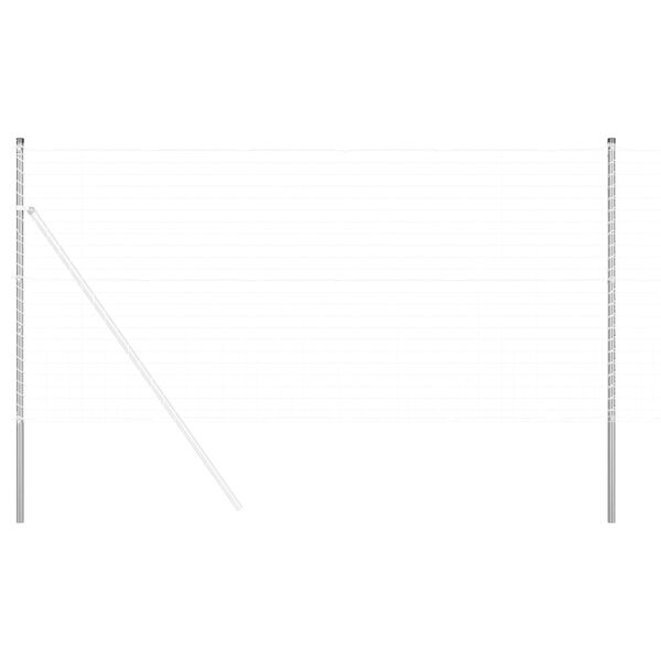 vidaXL Plotov&yacute; sloupek. 12 pcs Stř&iacute;brn&aacute; Pr&aacute;&scaron;kově lakovan&aacute; ocel