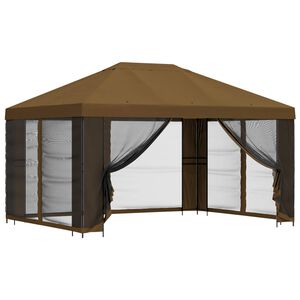vidaXL Zahradn&iacute; alt&aacute;n se stěnami 4 &times; 3 m Taupe Polyester a ocel