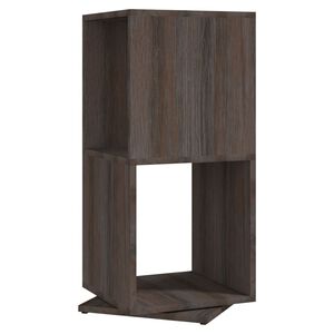 vidaXL Otočn&aacute; skř&iacute;ňka &scaron;ed&aacute; a dub sonoma 34,5 x 34,5 x 75,5 cm kompozit