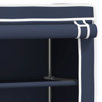 vidaXL 2patrový úložný regál nad toaletu Modrý 56 x 30 x 170 cm železo