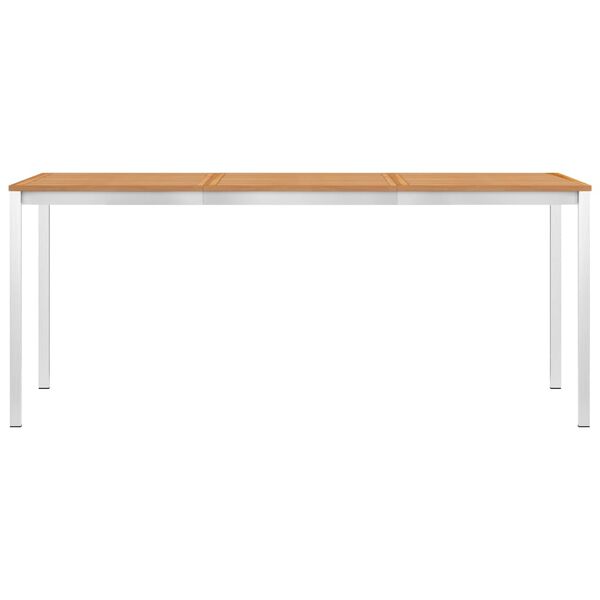 vidaXL 7d&iacute;ln&yacute; zahradn&iacute; j&iacute;deln&iacute; set masivn&iacute; teak a nerezov&aacute; ocel