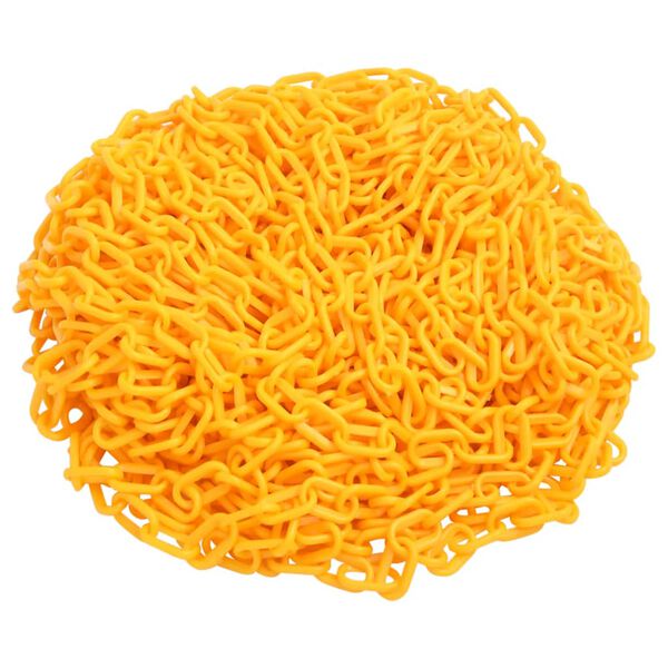 vidaXL V&yacute;stražn&yacute; řetěz žlut&yacute; 100 m &Oslash; 8 mm plast