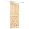 vidaXL Posuvn&eacute; dveře Př&iacute;rodn&iacute; a b&iacute;l&aacute; 80 x 210 cm Masivn&iacute; borov&eacute; dřevo