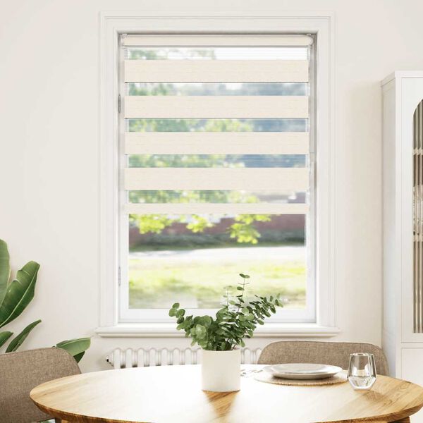 vidaXL Zebra roleta mramorově b&eacute;žov&aacute; &scaron;&iacute;řka l&aacute;tky 80,9 cm polyester