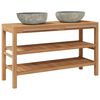 vidaXL Koupelnov&aacute; skř&iacute;ňka ze dřeva teak a umyvadla z ř&iacute;čn&iacute;ho kamene