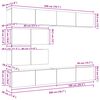 vidaXL Sestava TV skř&iacute;něk N&aacute;stěnn&yacute; 4 pcs Čern&yacute; dub Kompozitn&iacute; dřevo