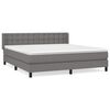 vidaXL Box spring postel s matrac&iacute; tmavě &scaron;ed&aacute; 160x200 cm textil