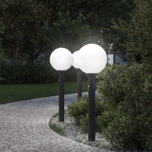 vidaXL Sloupkov&aacute; světla se senzorem 3 ks 80 cm čern&aacute; IP44