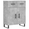 vidaXL Skř&iacute;ň highboard betonově &scaron;ed&aacute; 69,5x34x180 cm kompozitn&iacute; dřevo