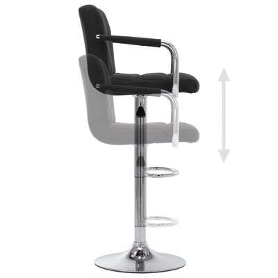 vidaXL Barová židle černá textil