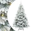 vidaXL Uměl&yacute; v&aacute;nočn&iacute; stromeček s 300 LED diodami B&iacute;l&aacute; 210 cm PE a PVC
