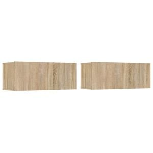 vidaXL TV skř&iacute;ňky 2 ks dub sonoma 80x30x30 cm kompozitn&iacute; dřevo