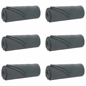 vidaXL Dekoračn&iacute; deky 6 ks Tmavě &scaron;ed&aacute; 350 x 270 cm 8.09 kg Fleece