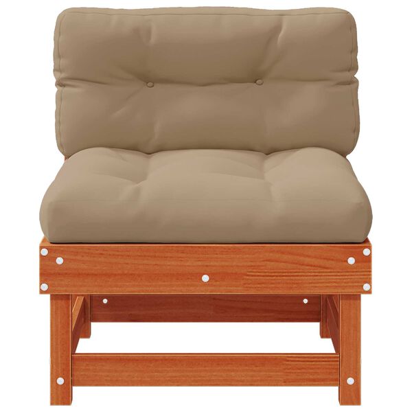 vidaXL Středn&iacute; pohovka do zahrady Masivn&iacute; borovice Voskově Hněd&aacute;