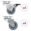 vidaXL 8 ks dvojit&aacute; otočn&aacute; kolečka 50 mm