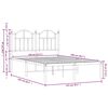 vidaXL Kovov&yacute; r&aacute;m postele s čelem b&iacute;l&yacute; 120 x 200 cm